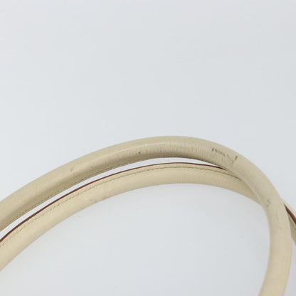 Salvatore Ferragamo Gancini handbag Leather, WHITE, LEATHER, Handbag