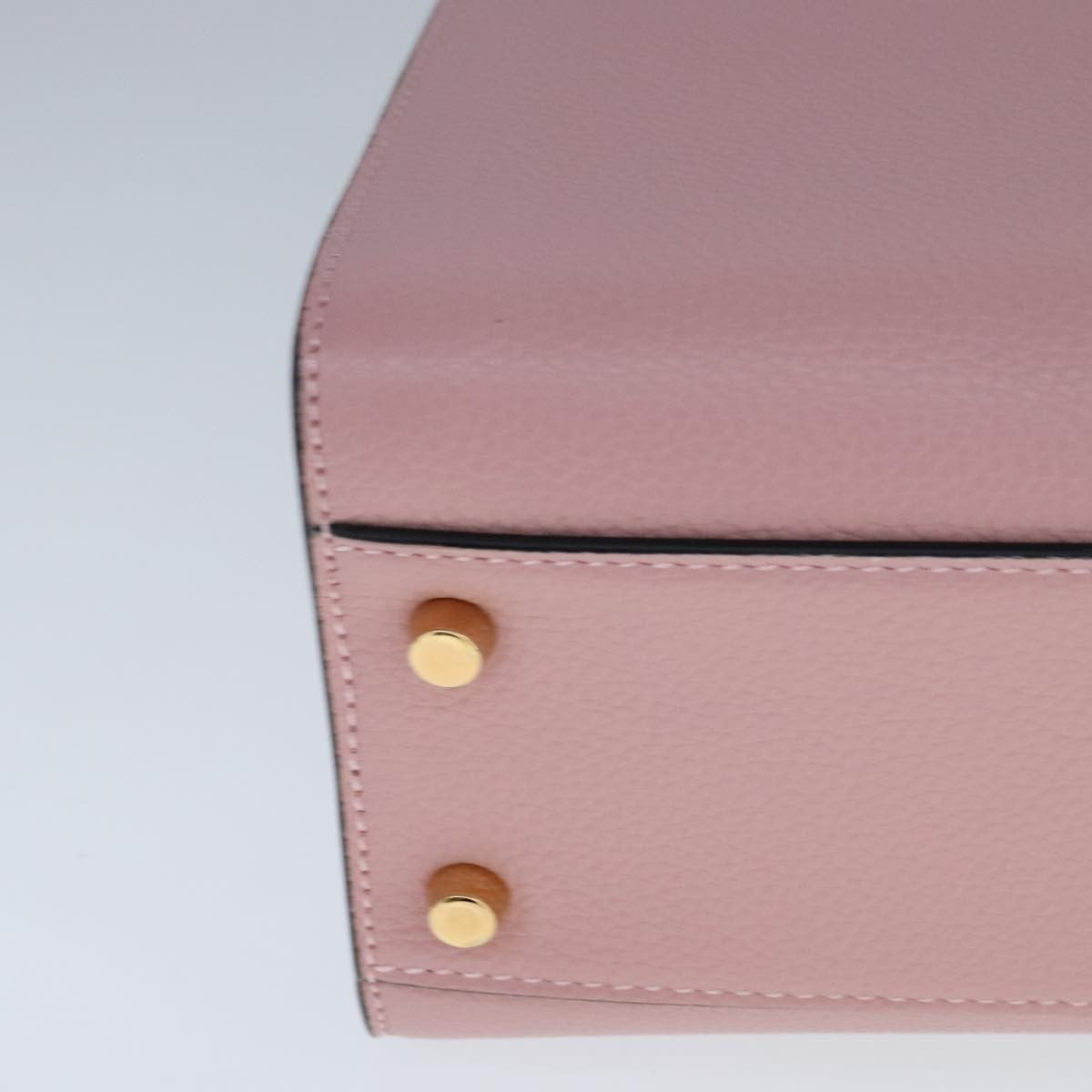 Versace Virtus Front Pocket Tote Leather, PINK, LEATHER, Tote bag