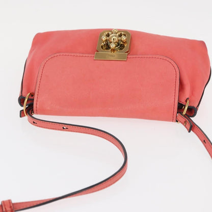 Chloe Elsie Crossbody Bag Leather, PINK, LEATHER, Shoulder bag