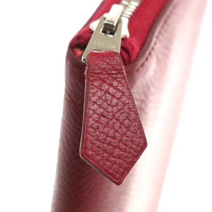 Hermes Azap Zip Around Wallet Epsom, RED, LEATHER, Wallets