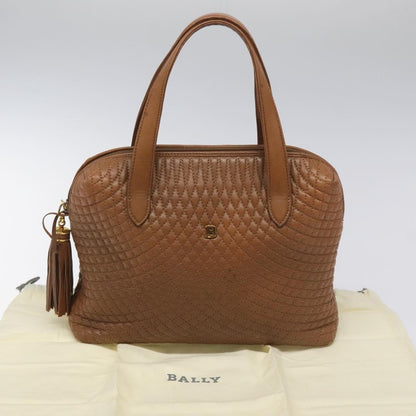 Bally Vintage Handbag Quilted Leather, Brown, Leather, Handbag