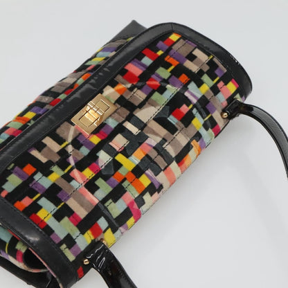 Chanel Chocolate Bar Medallion Flap Bag Quilted Calfskin, MULTICOLOUR, VELVET, Handbag