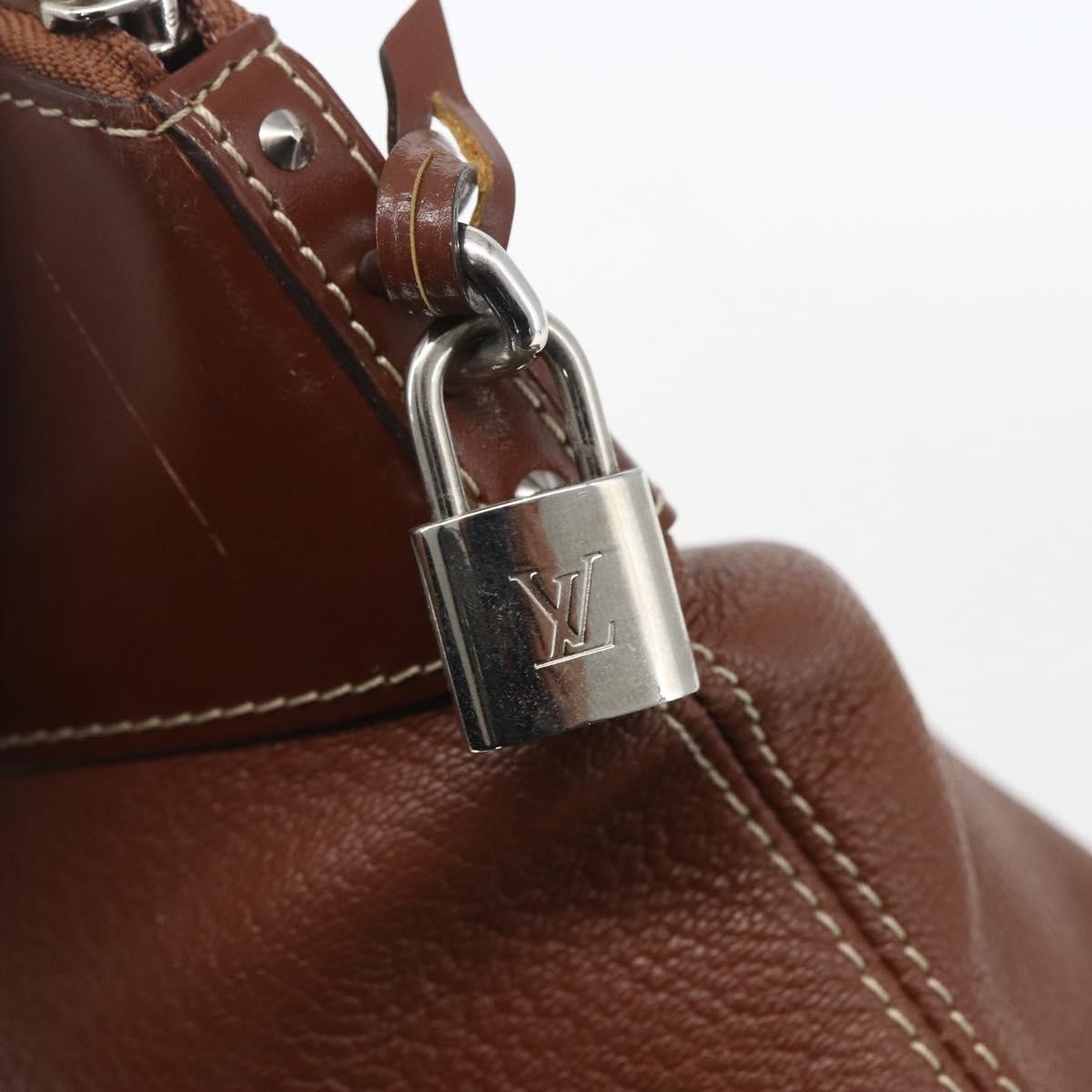 Louis Vuitton Suhali Lockit Handbag Leather, BROWN, LEATHER, Handbag