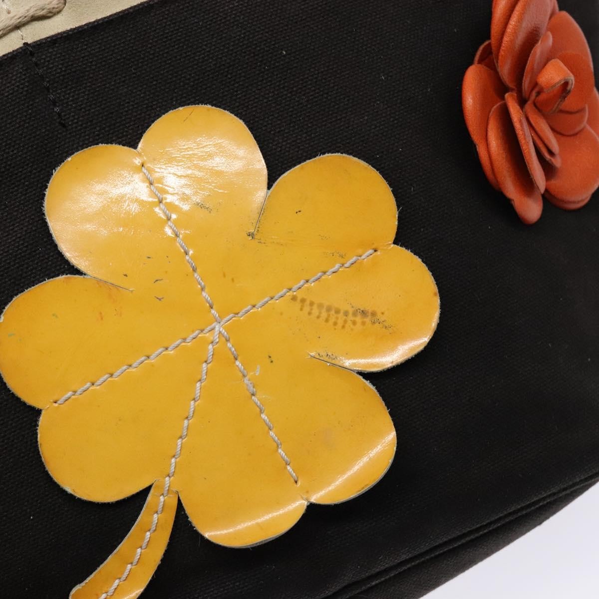 Chanel Camellia Flower Tote Canvas, BLACK, CANVAS, Tote bag