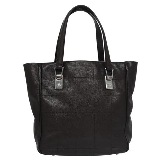 Chanel Chocolate Bar Coco Mark handbag Caviar skin, BROWN, LEATHER, Handbag