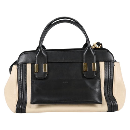 Chloe Alice Satchel Leather, WHITE, LEATHER, Handbag