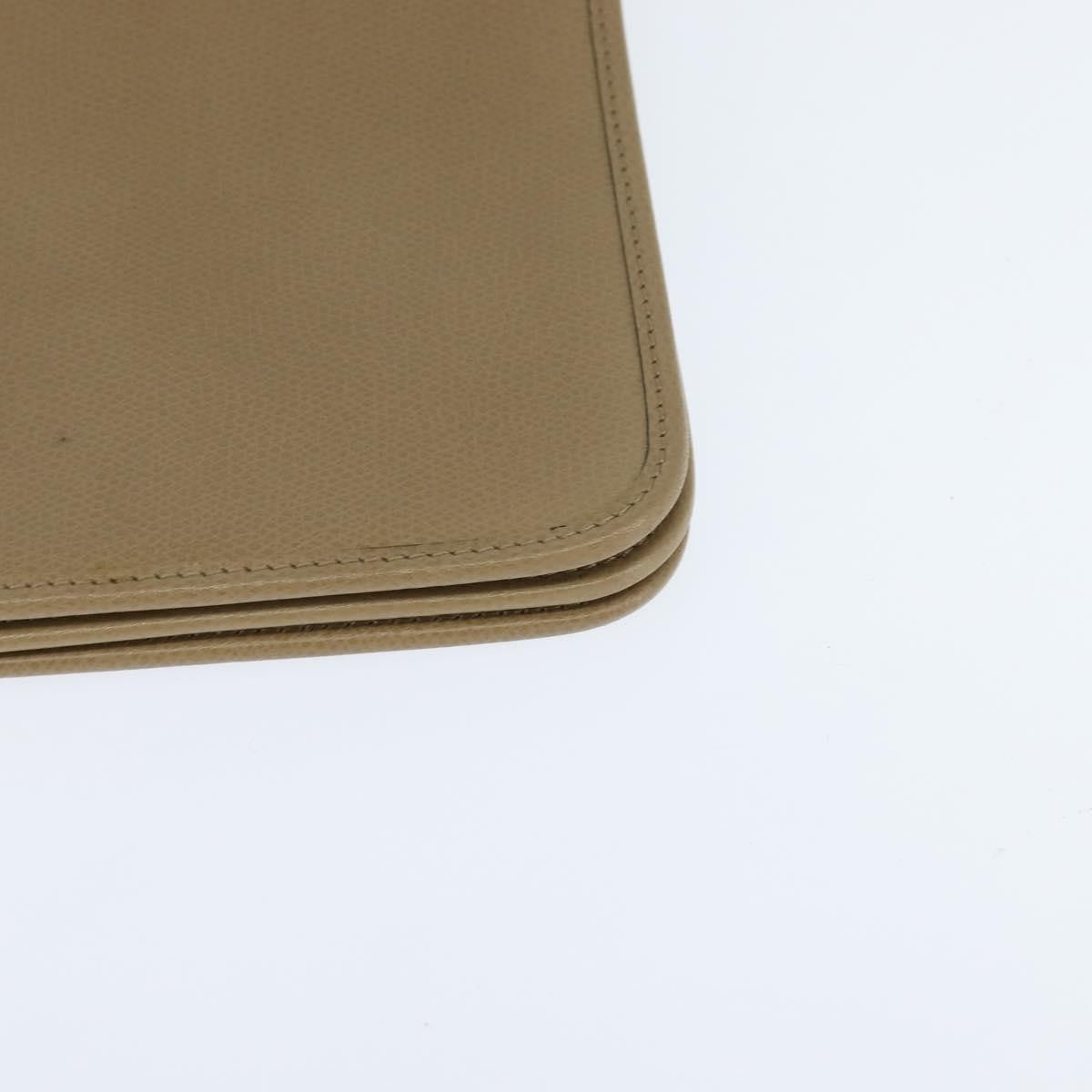 Christian Dior Vintage Chain Flap Shoulder Bag Leather, BEIGE, LEATHER, Shoulder bag