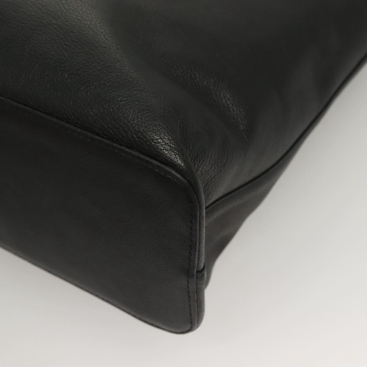 Burberry Tote Leather, BLACK, LEATHER, Tote bag