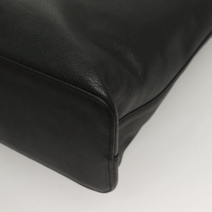 Burberry Tote Leather, BLACK, LEATHER, Tote bag