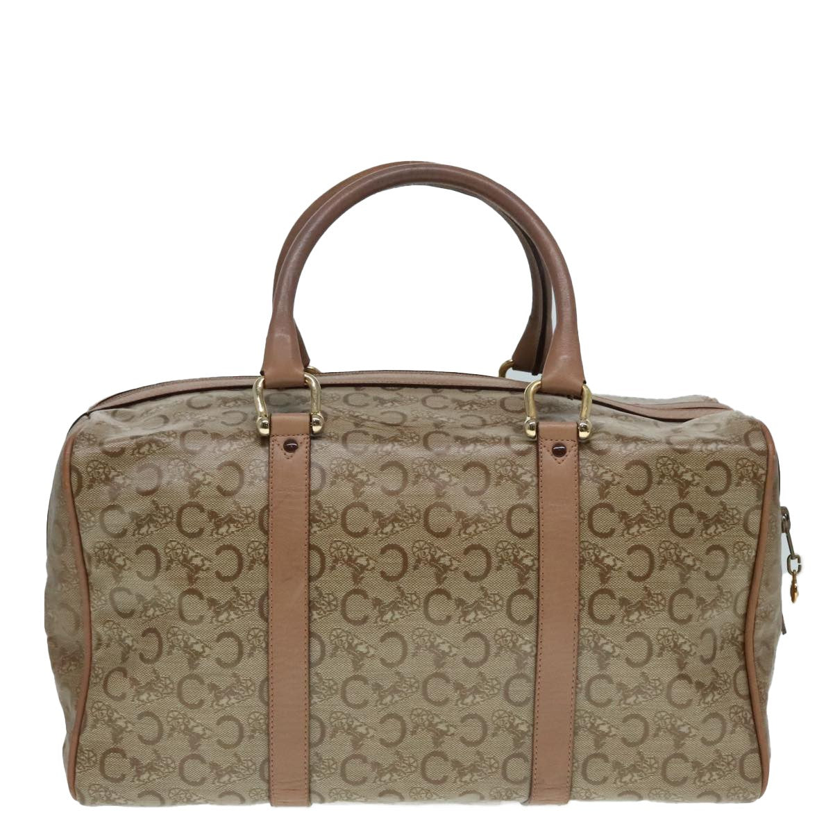 Celine Vintage Macadam Handbag Macadam, BEIGE, LEATHER, Handbag