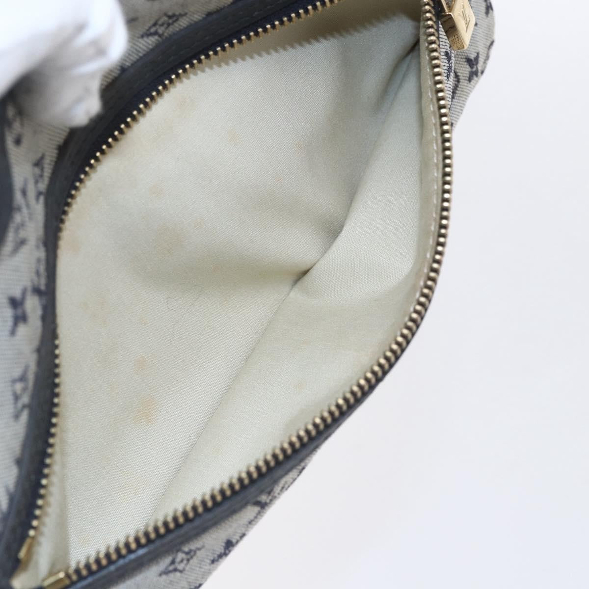 Louis Vuitton Lucille Handbag Mini Lin, BLUE, CANVAS, Handbag