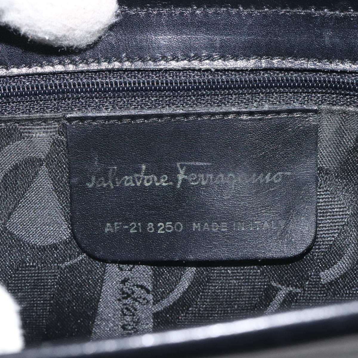Salvatore Ferragamo Vala Shoulder Bag Leather, BLACK, LEATHER, Shoulder bag