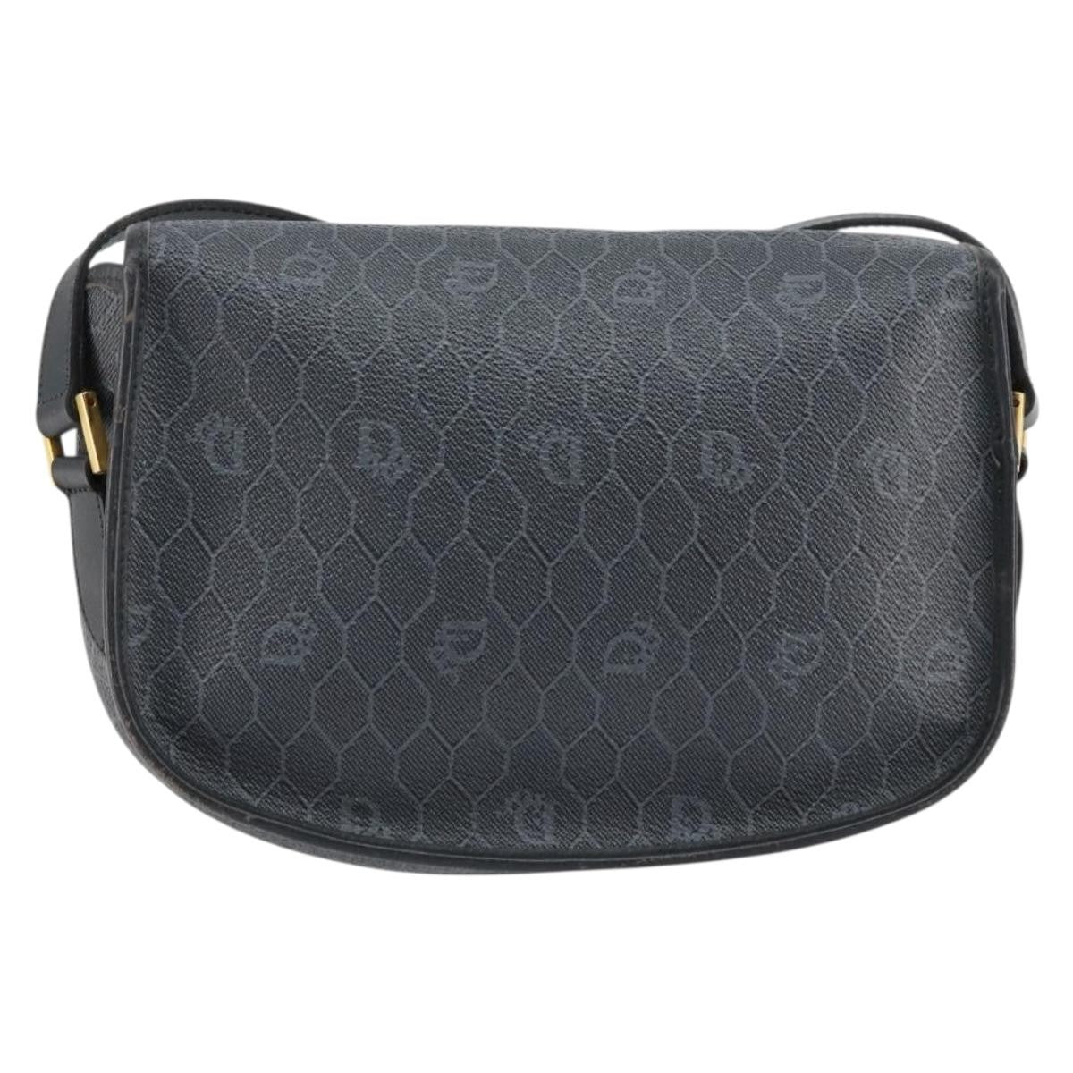 Christian Dior Vintage Honeycomb Shoulder Bag Canvas, BLACK, CANVAS, Shoulder bag