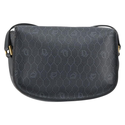 Christian Dior Vintage Honeycomb Shoulder Bag Canvas, BLACK, CANVAS, Shoulder bag