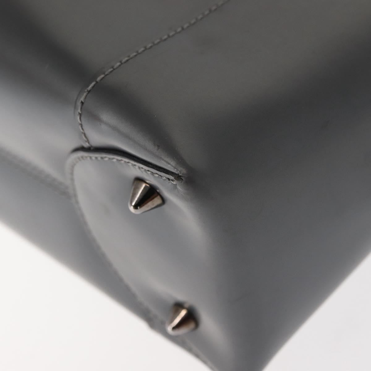 Christian Dior Vintage Handbag Leather, GRAY, LEATHER, Handbag