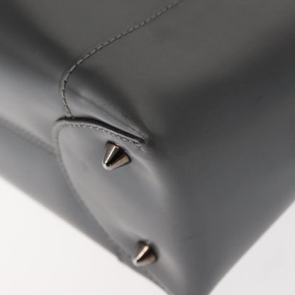 Christian Dior Vintage Handbag Leather, GRAY, LEATHER, Handbag