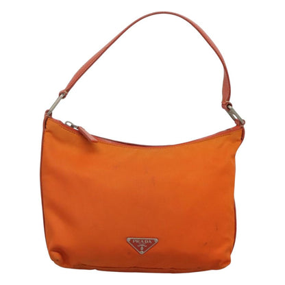 Prada Zip Shoulder Bag Tessuto, ORANGE, NYLON, Shoulder bag
