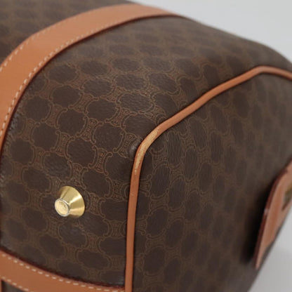 Celine Macadam Handbag Macadam with leather, BROWN, CANVAS, Handbag