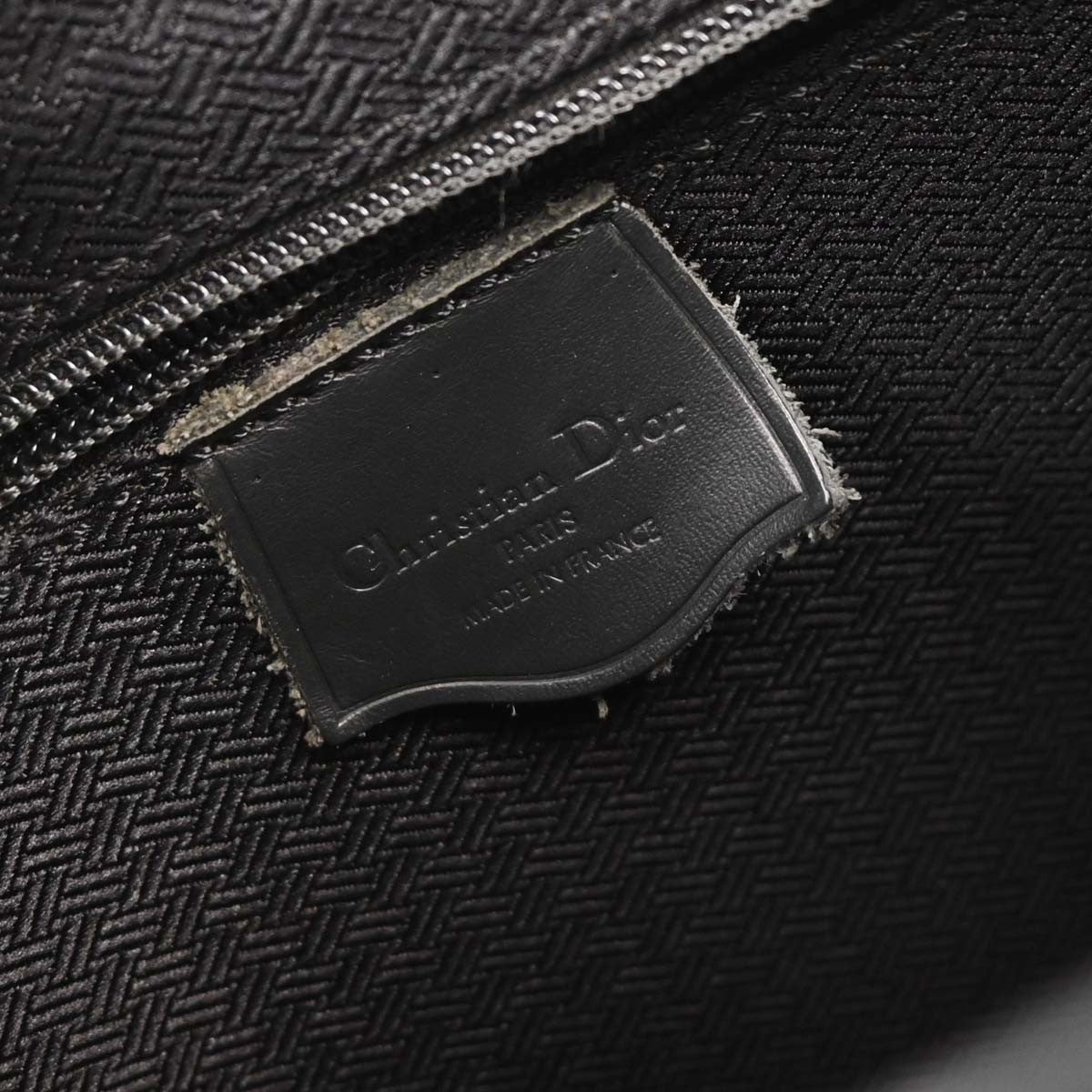 Christian Dior Vintage Trotter Flap Shoulder Bag Diorissimo Canvas, BLACK, CANVAS, Shoulder bag