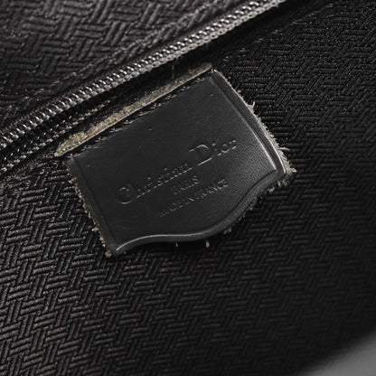 Christian Dior Vintage Trotter Flap Shoulder Bag Diorissimo Canvas, BLACK, CANVAS, Shoulder bag