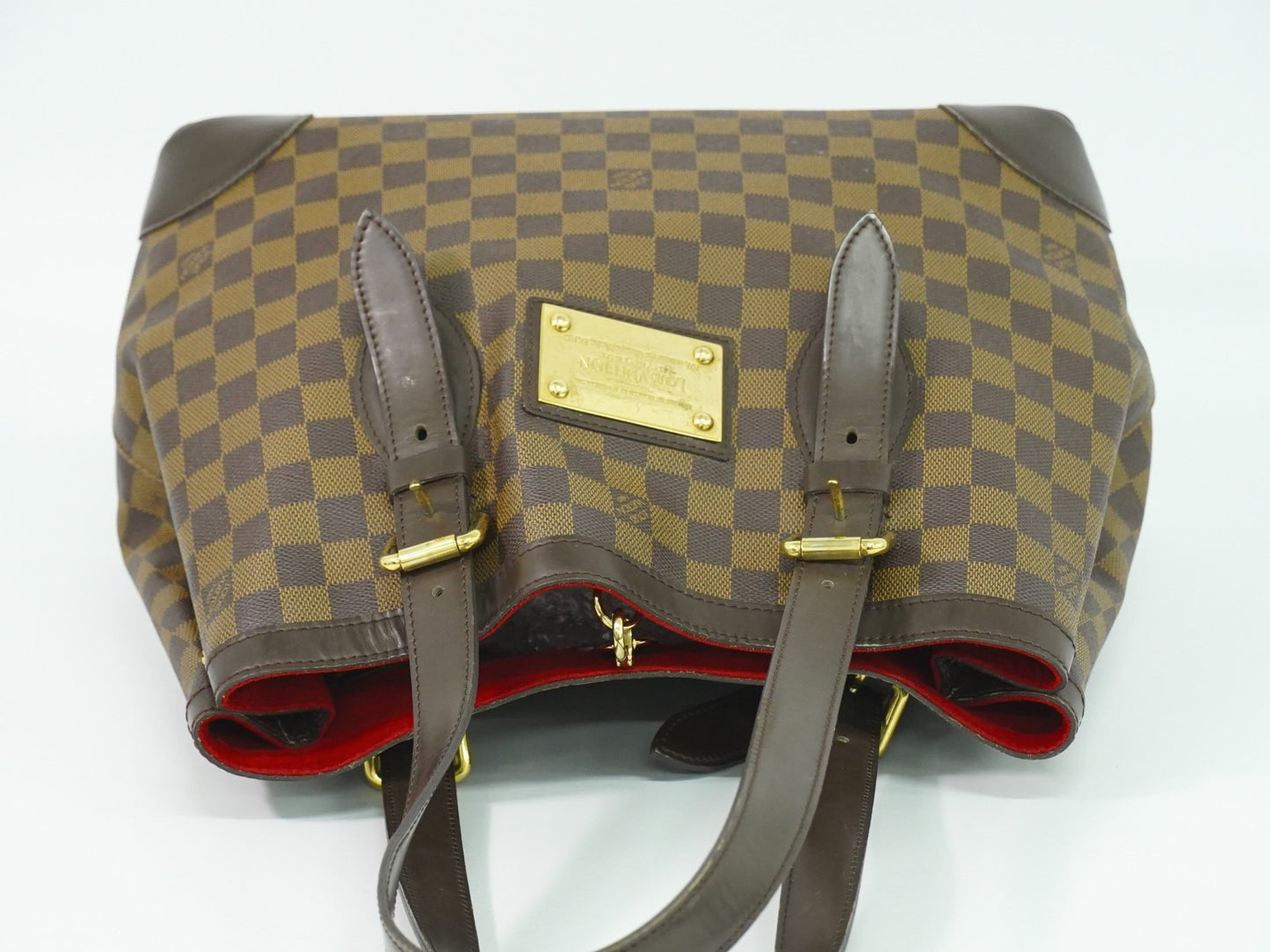Louis Vuitton Hampstead Handbag Damier, Brown, Canvas, Shoulder Bag