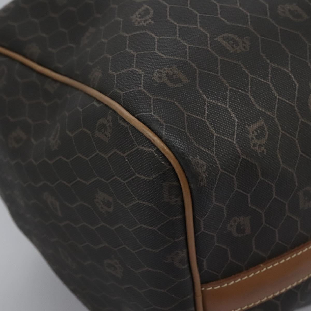 Christian Dior Vintage Honeycomb Boston bag Canvas and Leather, BLACK, PVC, Travel bag