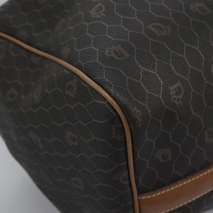 Christian Dior Vintage Honeycomb Boston bag Canvas and Leather, BLACK, PVC, Travel bag