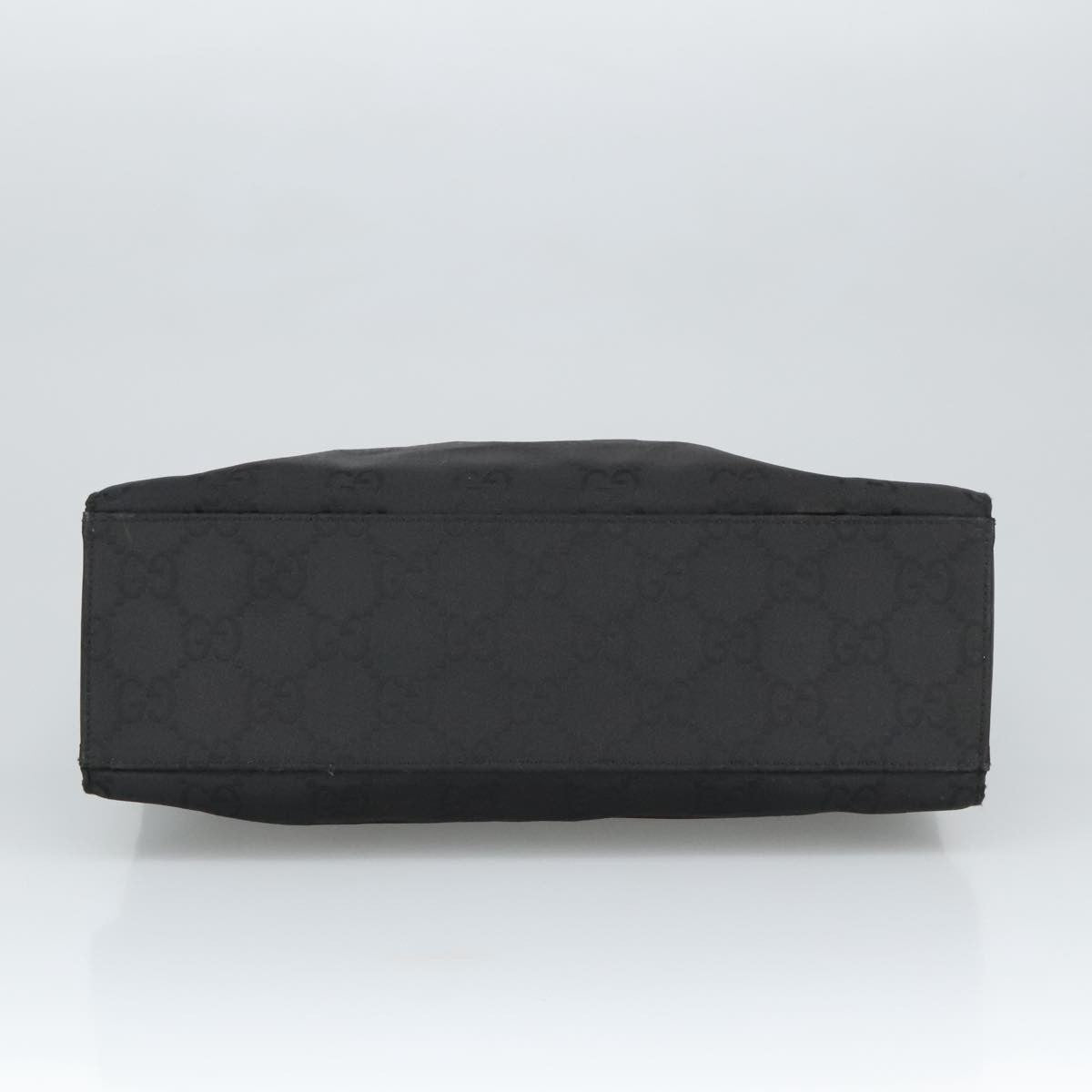 Gucci Vintage Bamboo Handle Tote GG Nylon, Black, Nylon, Tote Bag