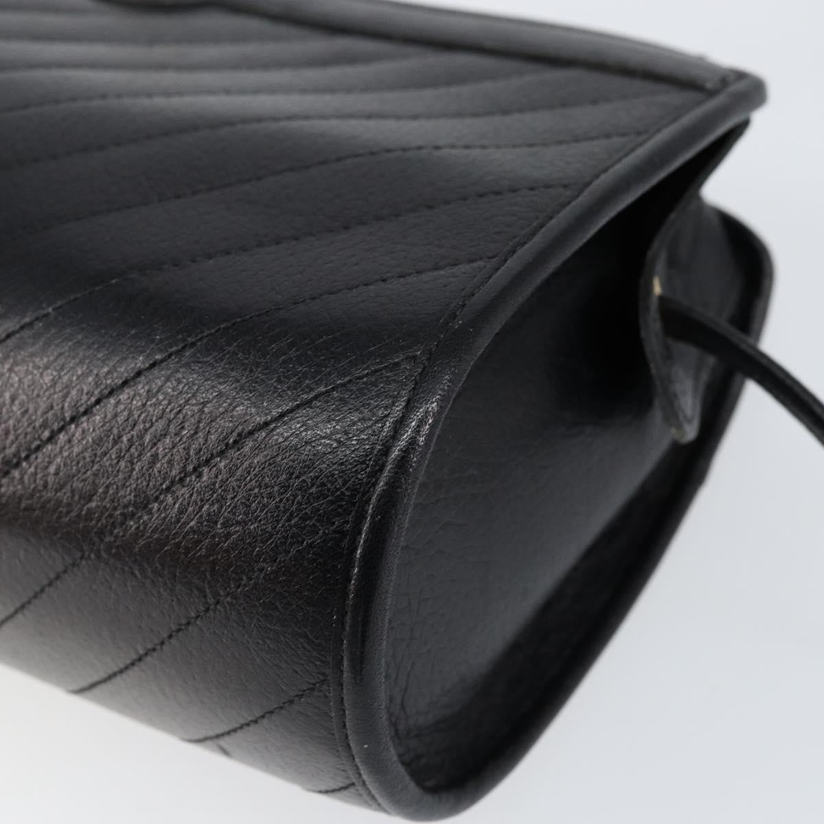 Christian Dior Vintage Shoulder Bag Leather, BLACK, LEATHER, Shoulder bag