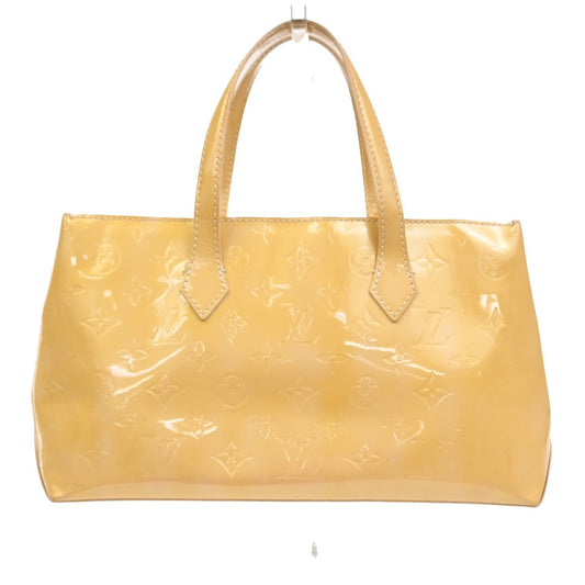 Louis Vuitton Wilshire Handbag Monogram Vernis, BEIGE, PATENT_LEATHER, Handbag
