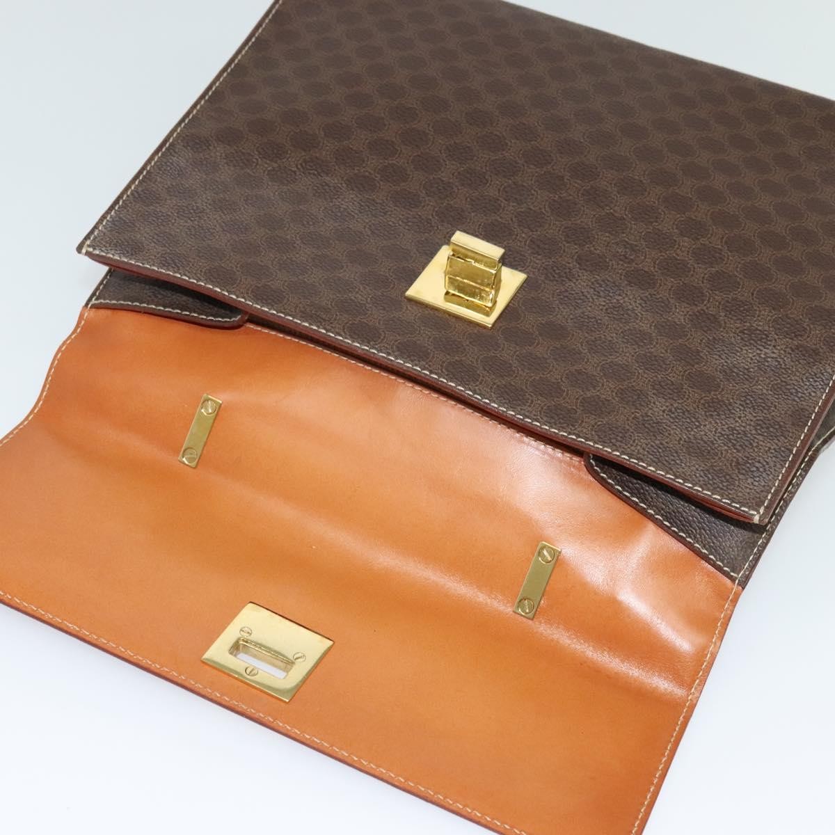 Celine Triomphe vintage handbag Macadam canvas, BROWN, CANVAS, Handbag