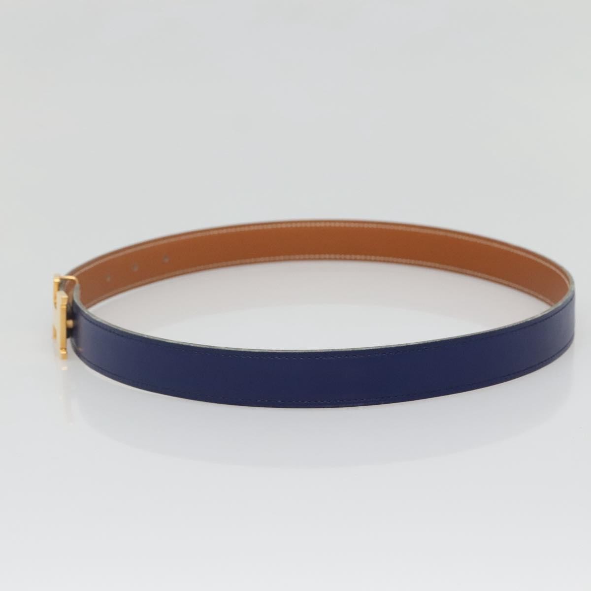 Hermes Constance Belt Leather, BLUE, LEATHER, Belts