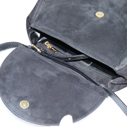 Salvatore Ferragamo Flap Handbag Leather, BLACK, LEATHER, Handbag