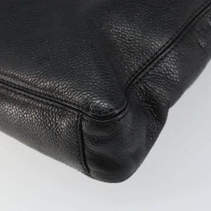 Chanel Vintage Logo Tote Caviar, BLACK, LEATHER, Tote bag