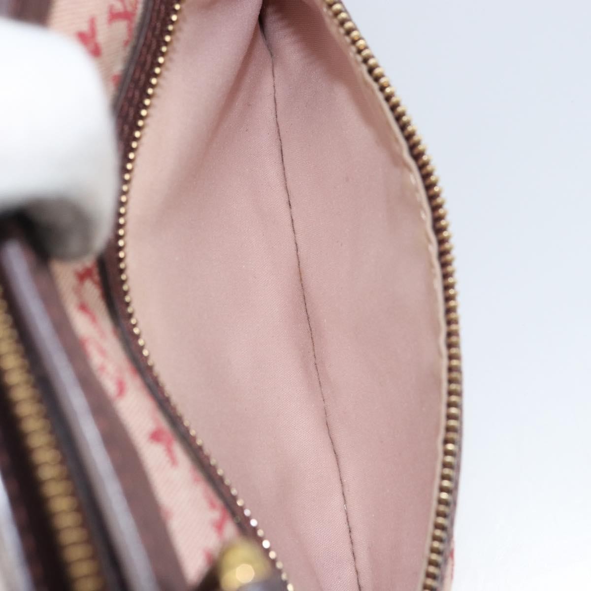 Louis Vuitton Lucille Handbag Mini Lin, RED, CANVAS, Handbag