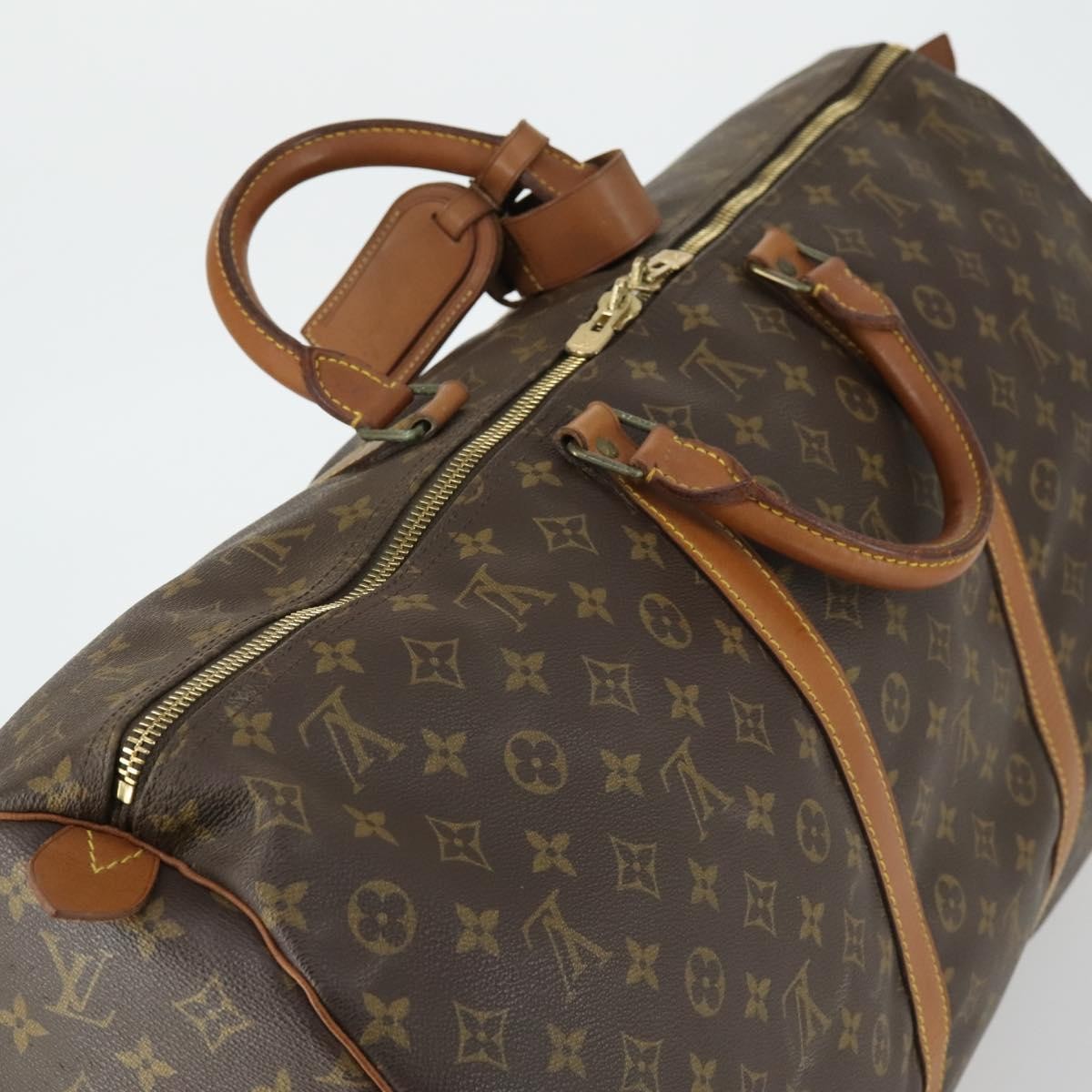 Louis Vuitton Keepall Bag Monogram Canvas, BROWN, CANVAS, Travel bag