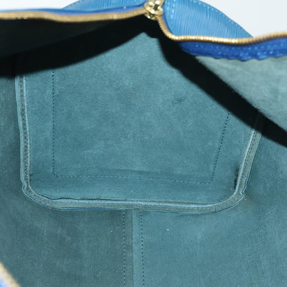 Louis Vuitton Keepall Bag Epi Leather, BLUE, LEATHER, Travel bag