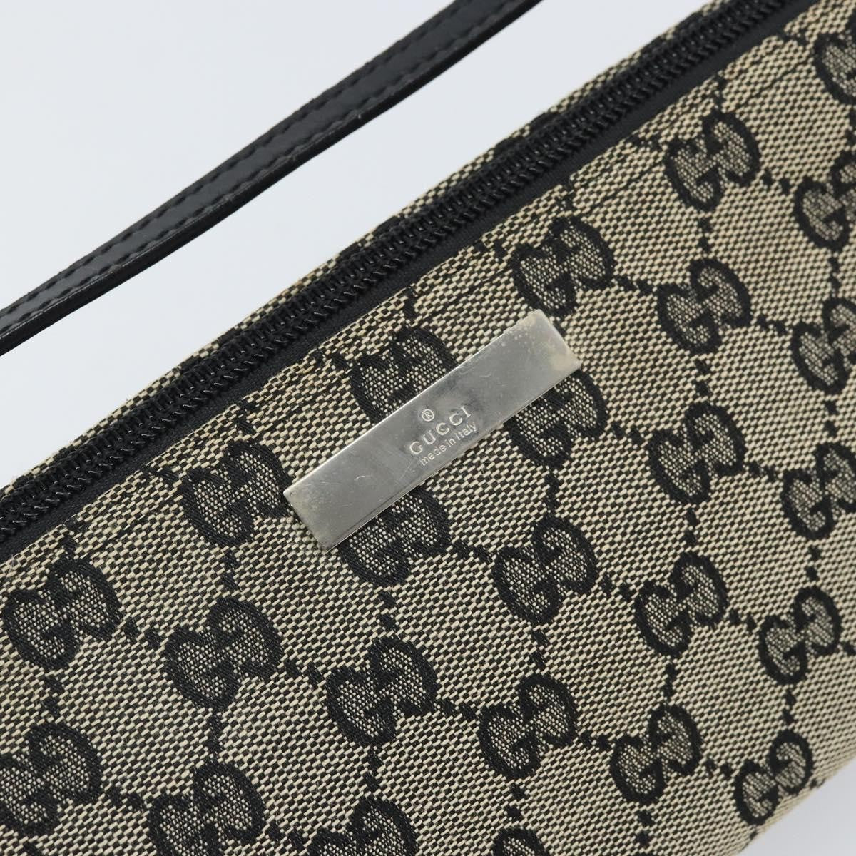 Gucci Vintage Boat Pochette GG Canvas, BLACK, CANVAS, Clutche & pouche