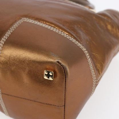 Loewe Vintage Anagram Tote Leather, METALLIC, LEATHER, Tote bag