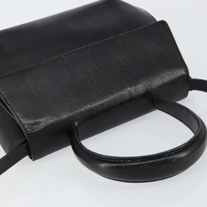 Salvatore Ferragamo Vintage Handbag Leather, BLACK, LEATHER, Handbag