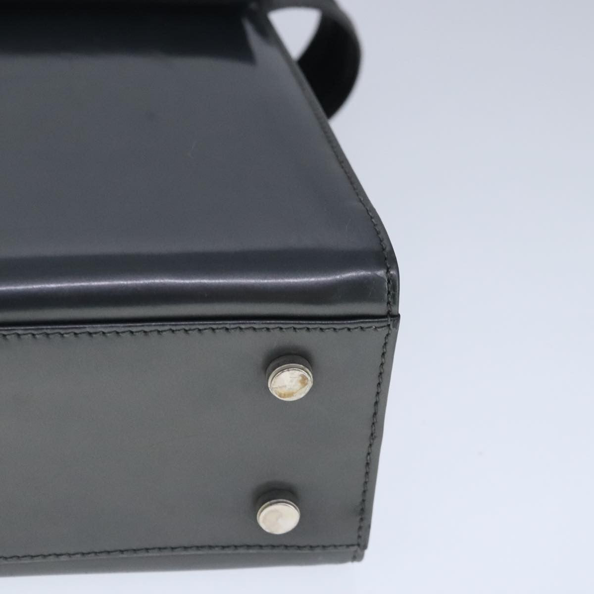 Salvatore Ferragamo Gancini handbag Leather, BLACK, LEATHER, Handbag