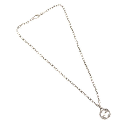 Gucci Engraved Interlocking G Chain Link Pendant Necklace Sterling Silver, SILVER, SILVER, Necklace