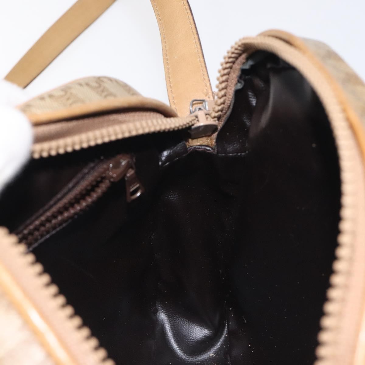 Celine Vintage Macadam Shoulder Bag Macadam Canva  Vinyl, BEIGE, PVC, Shoulder bag