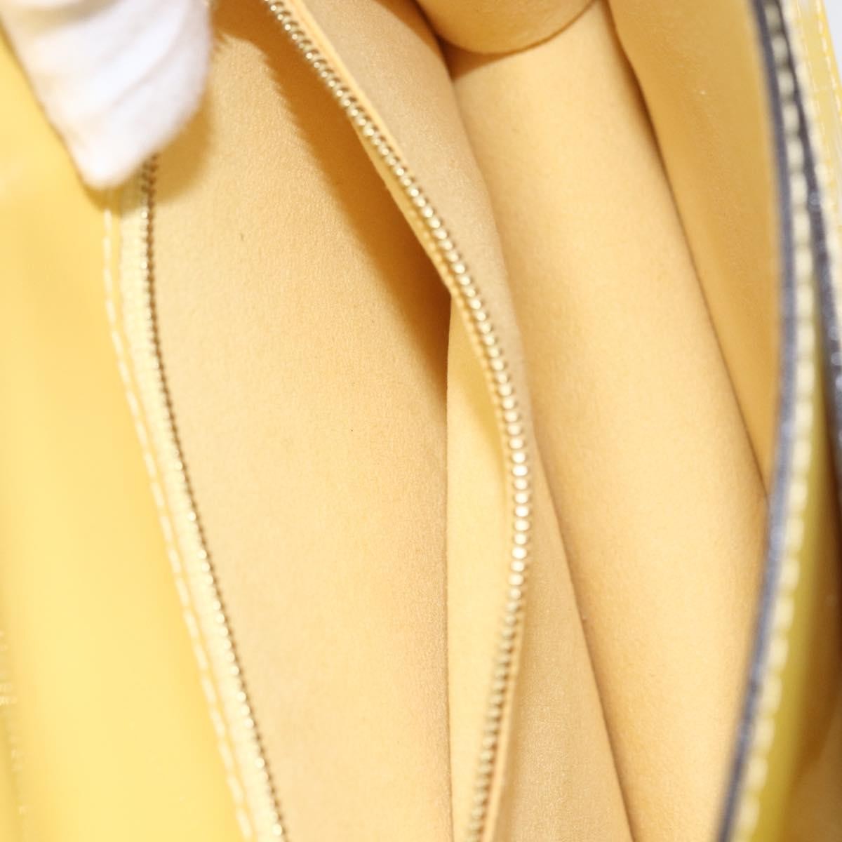 Louis Vuitton Monceau Handbag Vernis, Yellow, Patent Leather, Handbag