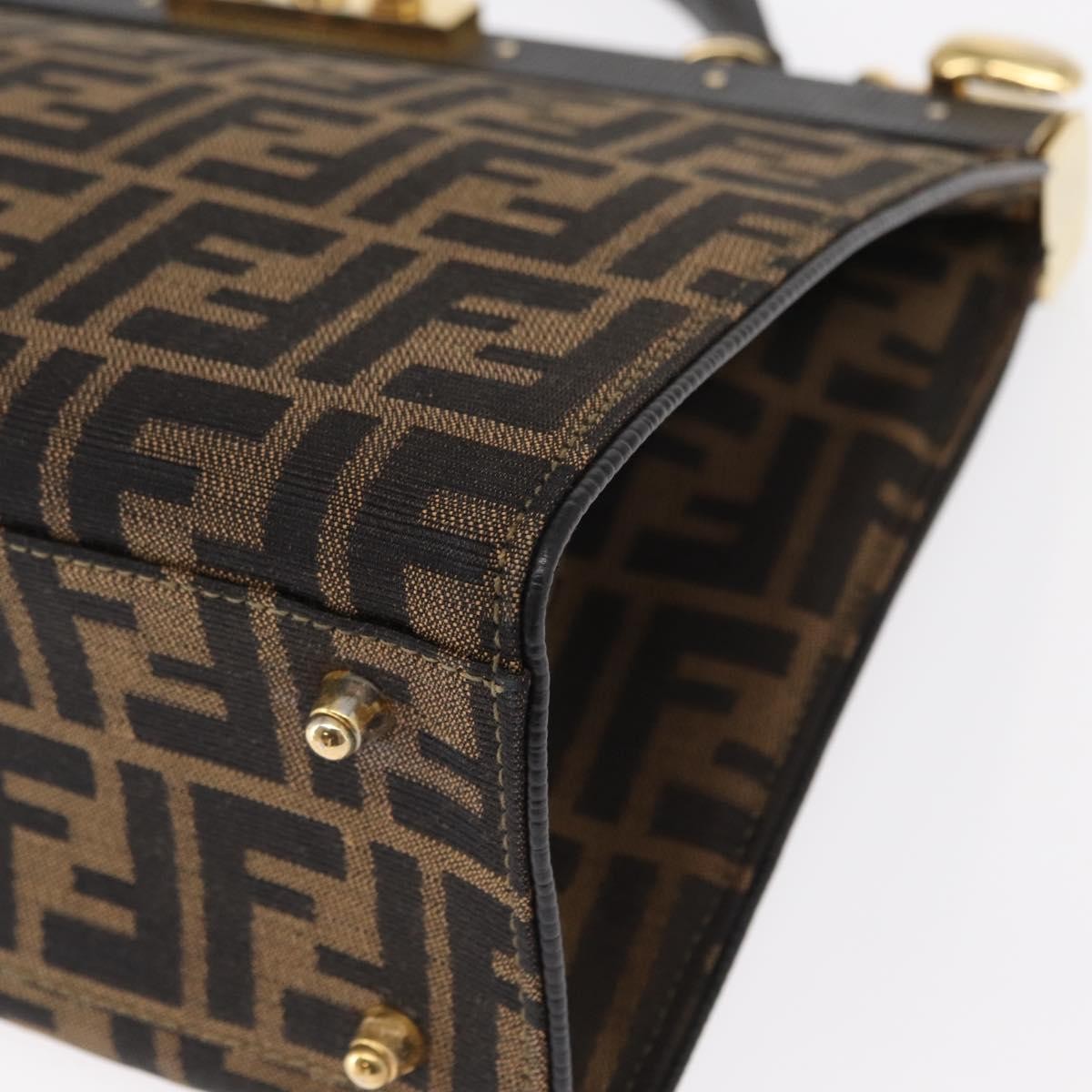 Fendi Vintage Zucca Handbag Zucca, BROWN, CANVAS, Handbag