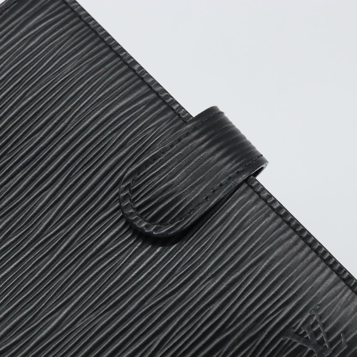 Louis Vuitton Agenda Cover Epi Leather, BLACK, LEATHER, Wallets