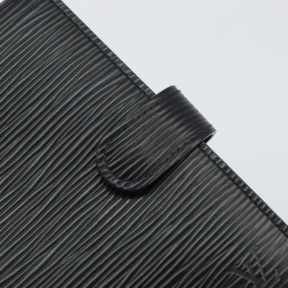 Louis Vuitton Agenda Cover Epi Leather, BLACK, LEATHER, Wallets