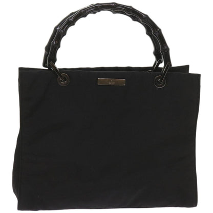 Gucci Bamboo Shopper Tote Canvas, BLACK, CANVAS, Tote bag