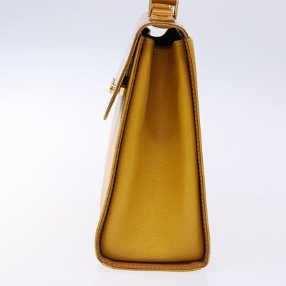 Burberry Vintage Handbag Leather, YELLOW, LEATHER, Handbag