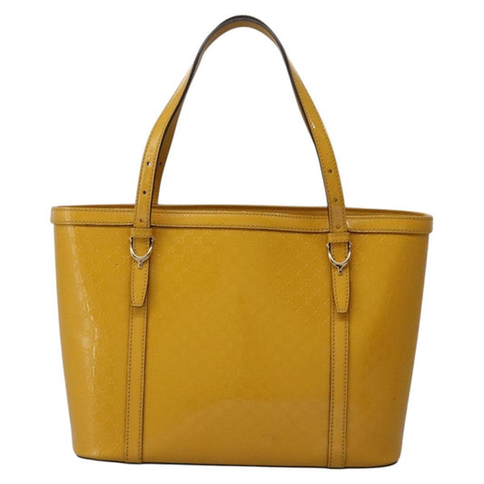 Gucci Nice Tote Microguccissima Patent, YELLOW, PATENT_LEATHER, Tote bag
